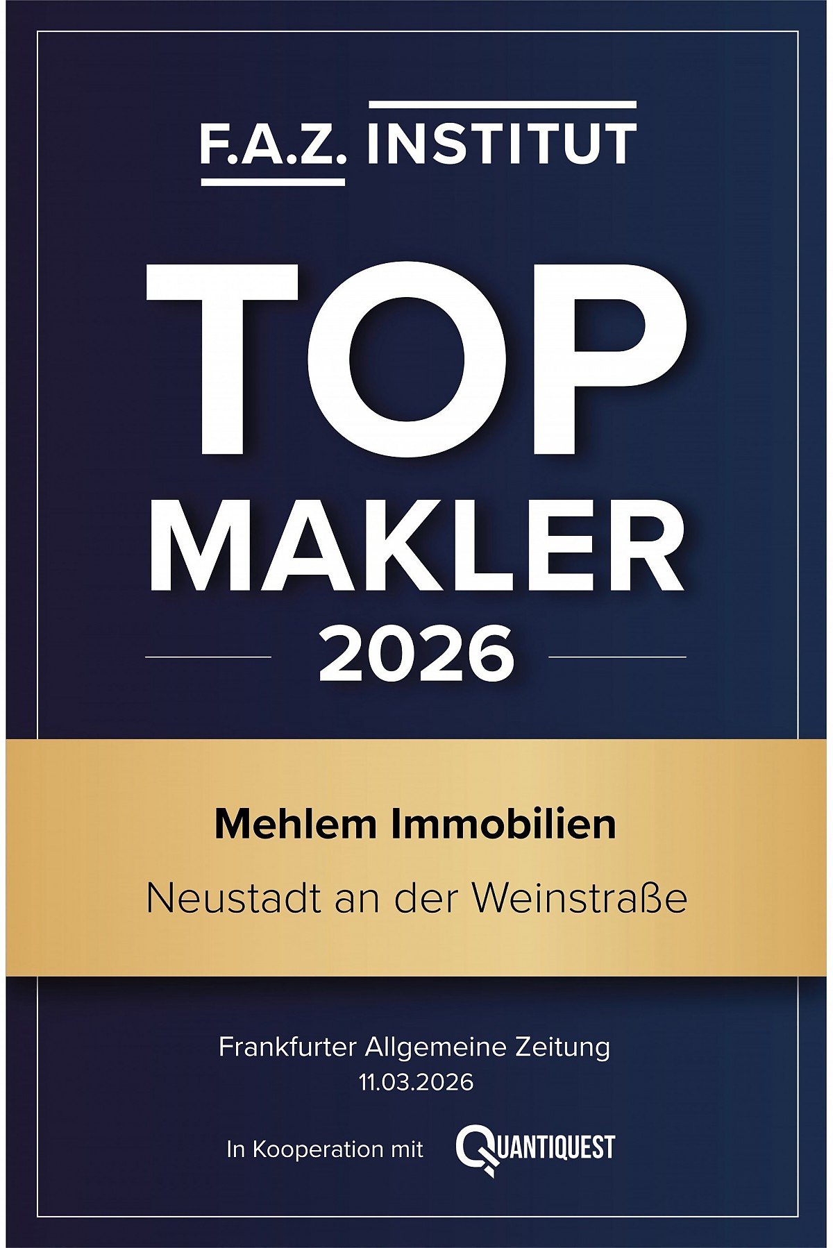 Foto Ein exklusives Qualitätssiegel für höchste Kompetenz, Vertrauen und herausragenden Immobilienservice